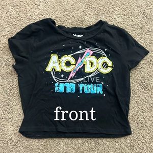 cropped AC/DC tee